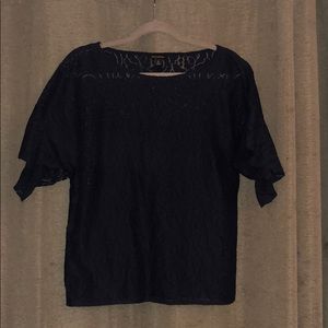 Banana Republic Navy Lace Top